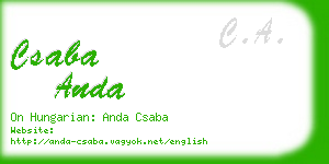 csaba anda business card